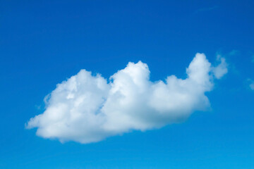 Blue sky with white clouds floating in the air