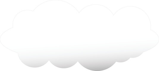 A beautiful and bright designed cloud vector on transparent background