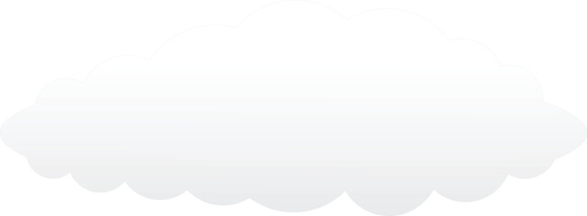 A beautiful and bright designed cloud vector on transparent background