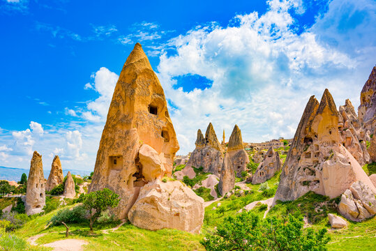Cappadocia-the ancient Uchisar Castle fortress.