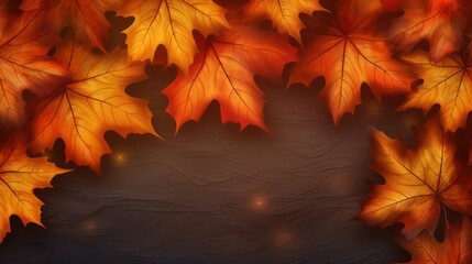 Naklejka na ściany i meble beautiful warm autumn background with copy space