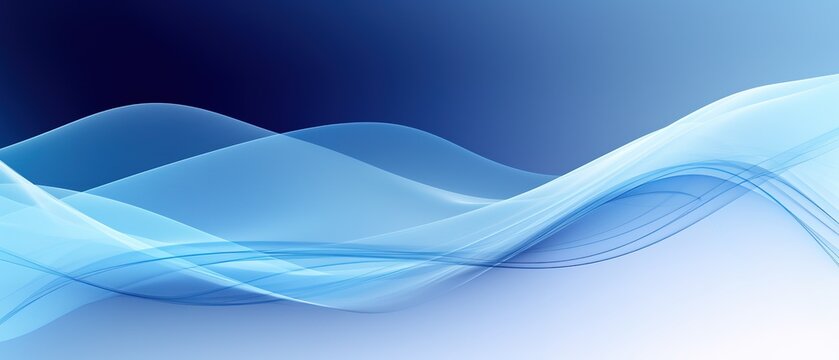 Blue abstract wave background in the style of precisionist lines. Blue waves design. Generative AI © Fokasu Art