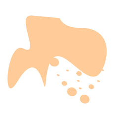 Abstract shape recolorable vector element