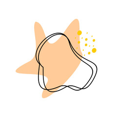 Abstract shape recolorable vector element