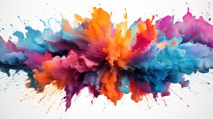 vivid abstract color explosion - obrazy, fototapety, plakaty