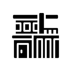 modern house glyph icon