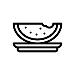 watermelon line icon