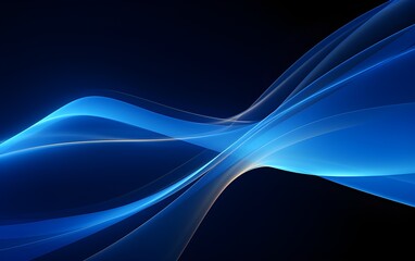 Blue wavy lines abstract background AI generated