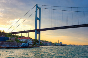 Beautiful and magnificent views of Istanbul in from the Bosphorus.
