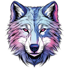 Fototapeta premium Portrait of a wolf in vector pop art style.