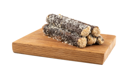 coconut and pistachio rolls Turkish delight