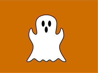 Isolated ghost icon. Ghost vector icon, Emotion Variation. Simple flat style design elements. Creepy horror images.
