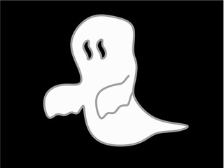Isolated ghost icon. Ghost vector icon, Emotion Variation. Simple flat style design elements. Creepy horror images.
