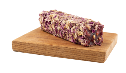 Ottoman Turkish delight with pistachio rose petals