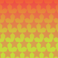 Seamless yellow orange wallpaper with star, heart pattern