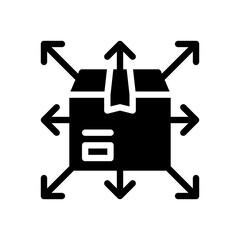 distribution glyph icon