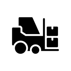 forklift glyph icon