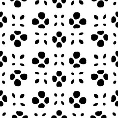 White background with black pattern. Seamless texture for fashion, textile design,  on wall paper, wrapping paper, fabrics and home decor. Simple repeat pattern.