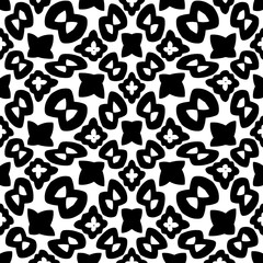 White background with black pattern. Seamless texture for fashion, textile design,  on wall paper, wrapping paper, fabrics and home decor. Simple repeat pattern.