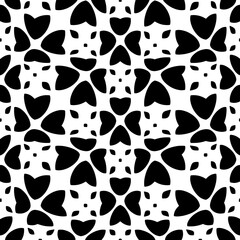 White background with black pattern. Seamless texture for fashion, textile design,  on wall paper, wrapping paper, fabrics and home decor. Simple repeat pattern.