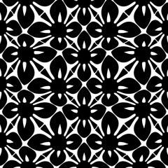 White background with black pattern. Seamless texture for fashion, textile design,  on wall paper, wrapping paper, fabrics and home decor. Simple repeat pattern.