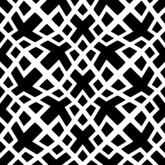 White background with black pattern. Seamless texture for fashion, textile design,  on wall paper, wrapping paper, fabrics and home decor. Simple repeat pattern.
