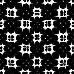 White background with black pattern. Seamless texture for fashion, textile design,  on wall paper, wrapping paper, fabrics and home decor. Simple repeat pattern.