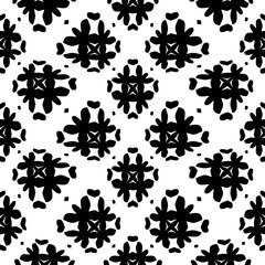 White background with black pattern. Seamless texture for fashion, textile design,  on wall paper, wrapping paper, fabrics and home decor. Simple repeat pattern.