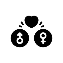 couple glyph icon
