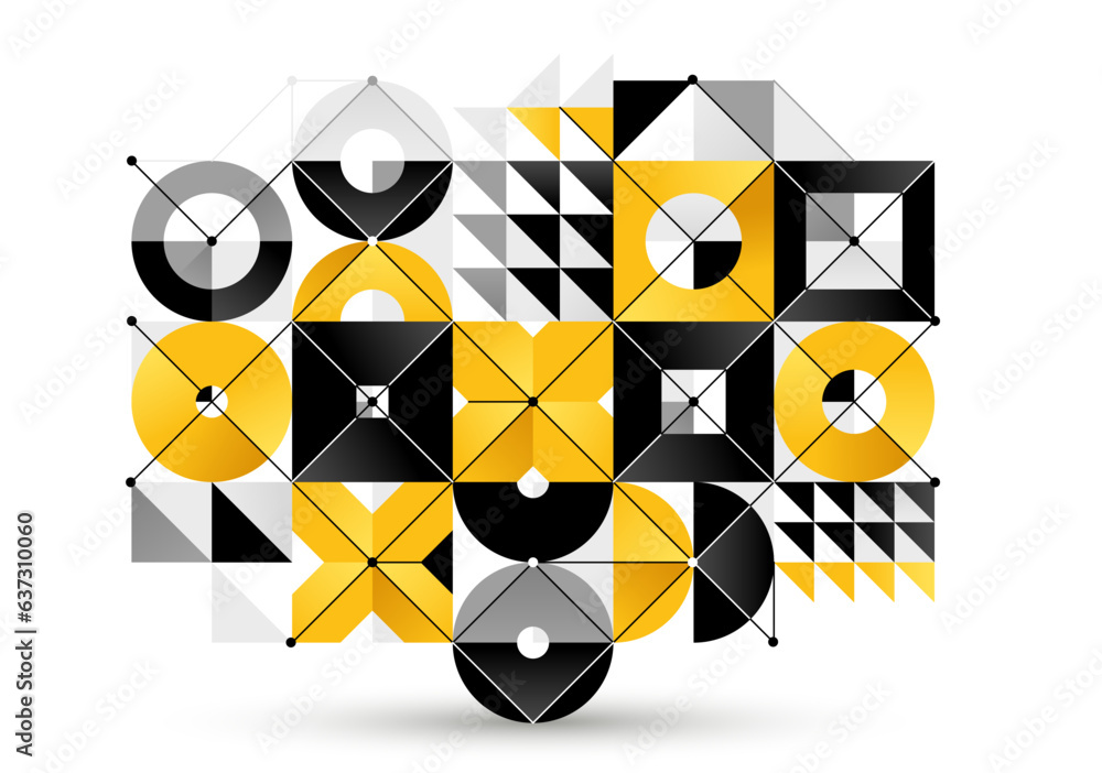 Poster abstract geometric vector background isolated, tech style engine looks like composition, innovate te