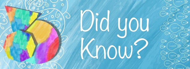 Did You Know Blue Colorful Design Elements Text Horizontal