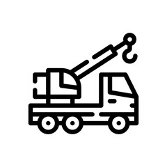cranes line icon