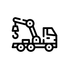 crane line icon