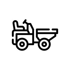 mini dumper line icon