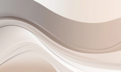 Beige and cream neutral tones abstract background with curvy and wavy lines. Motion effect, minimalistic simple design for web banners. 