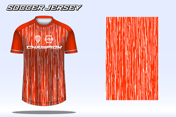 Soccer jersey sport t-shirt design mockup for football club