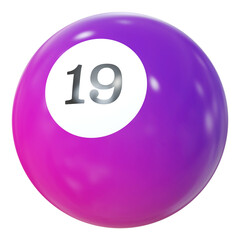 Ball Number 19 - 3d Render