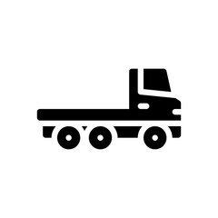flat bed truck glyph icon