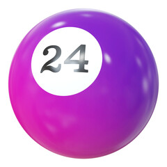 Ball Number 24 - 3d Render