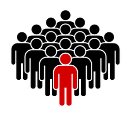 Symbol, ikona ludzi. Plik wektorowy.