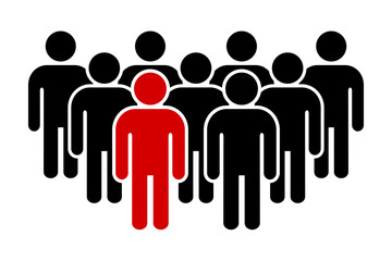 Symbol, ikona ludzi. Plik wektorowy.