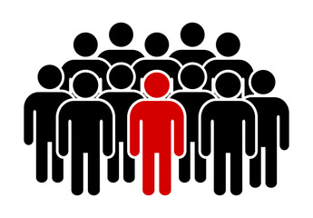 Symbol, ikona ludzi. Plik wektorowy.