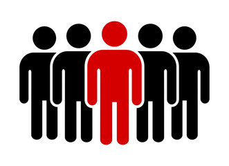 Symbol, ikona ludzi. Plik wektorowy.