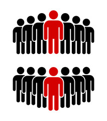 Symbol, ikona ludzi. Plik wektorowy.