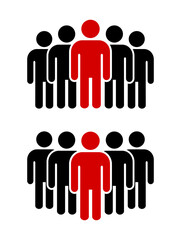 Symbol, ikona ludzi. Plik wektorowy.