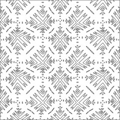 Stylish texture with figures from lines.Abstract geometric black and white pattern for web page, textures, card, poster, fabric, textile. Monochrome graphic repeating design. 