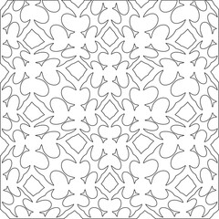 Stylish texture with figures from lines.Abstract geometric black and white pattern for web page, textures, card, poster, fabric, textile. Monochrome graphic repeating design. 