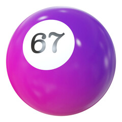 Ball Number 67 - 3d Render