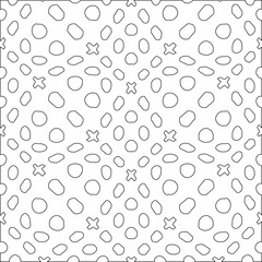 Stylish texture with figures from lines.Abstract geometric black and white pattern for web page, textures, card, poster, fabric, textile. Monochrome graphic repeating design. 