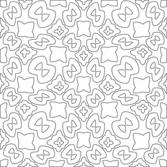 Stylish texture with figures from lines.Abstract geometric black and white pattern for web page, textures, card, poster, fabric, textile. Monochrome graphic repeating design. 